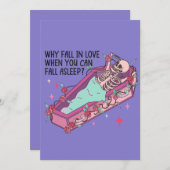 なぜ秋インラブアンチおもしろいバレンタイン シーズンカード (正面/裏面)