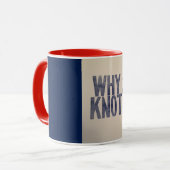 "なぜ結んで下さいか。" マグカップ (正面左)