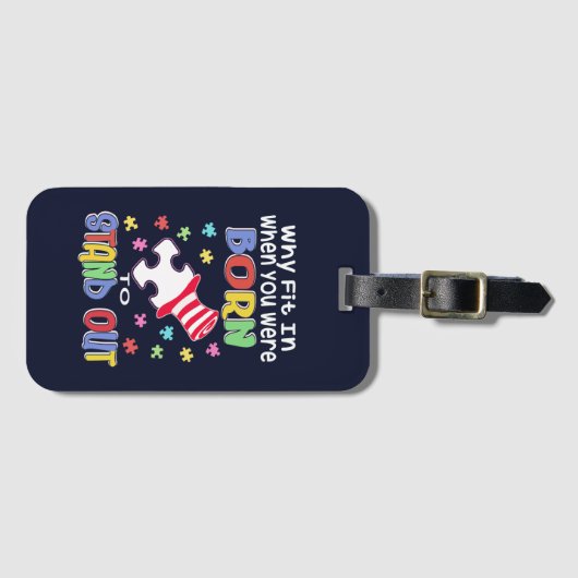 なぜ自閉症に耐え生まれるために自分に合うのか ラゲッジタグ (正面横)