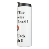 なぜ芝生のボウリングをする人、 クリケットの投手は道を横切った タンブラー (回転右)