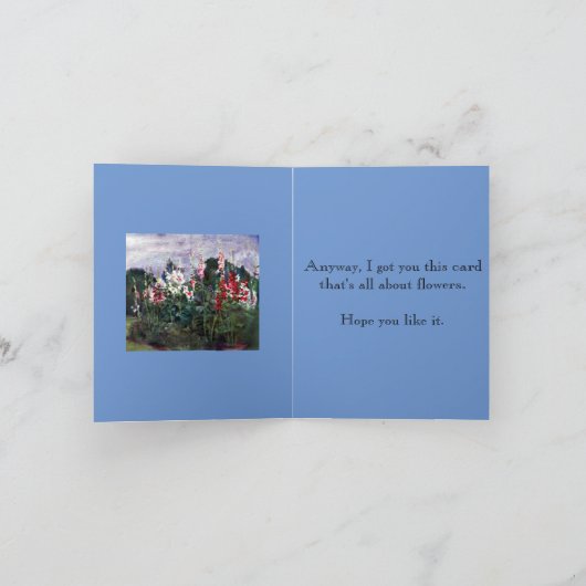 なぜ花を贈らなかったのかのカード カード (内部)