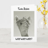 なぜ若い「双子」のハッピーバースデー カード (黄色い花)