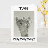 なぜ若い「双子」のハッピーバースデー カード (黄色い花)