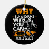 なぜ走とパクのディスカスの投げ溝のタック セラミックオーナメント (正面)