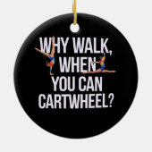 なぜ車で行ける?おもしろいに最適 セラミックオーナメント (裏面)