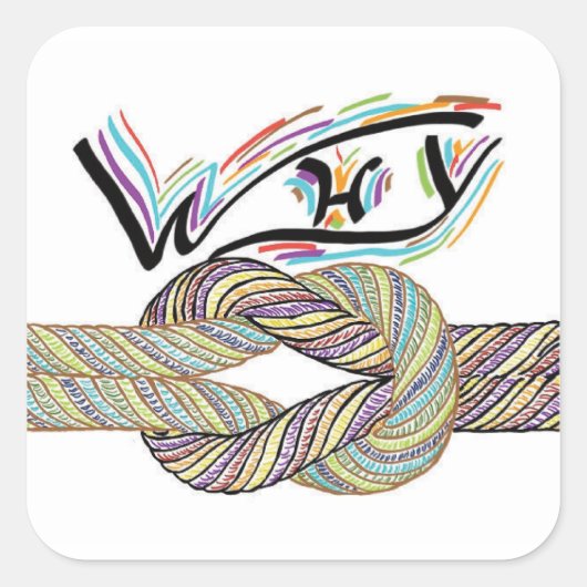 「なぜ違う」は無限のステッカー スクエアシール (正面)