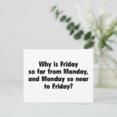 なぜ金曜日は月曜日から、月曜日はこんなに遠いのか ポストカード (スタンド正面)