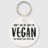 なぜ頼自分でビーガン頼しないのか キーホルダー (正面)