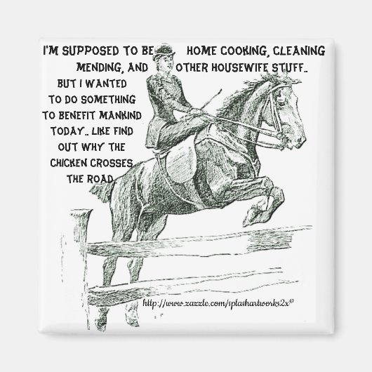 「なぜ鶏が道を横切るのか」 マグネット (正面)