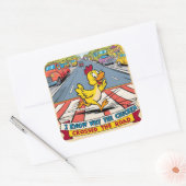 なぜ鶏が道路を渡ったのか知っている スクエアシール (封筒)