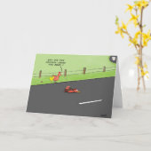 なぜ鶏は道路を渡ったの? カード (黄色い花)