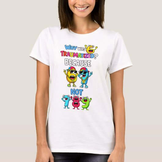 なぜ６はトラウマを抱えたのか 面白い数学のTシャツ Tシャツ (正面)