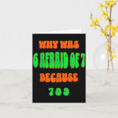 なぜ6は7を怖がったのか、というと789だから。面白い67ミーム カード (黄色い花)