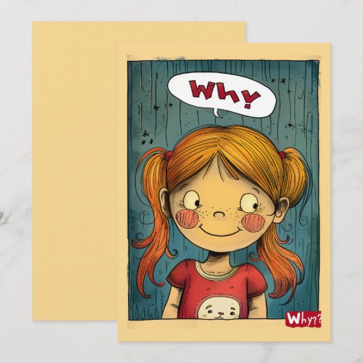 なぜ？ 招待状 (正面/裏面)