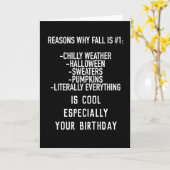 なぜ「秋誕生日」なのかクール カード (黄色い花)