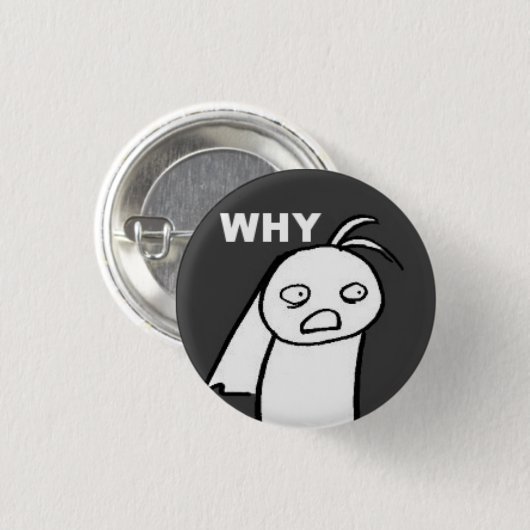 なぜ 缶バッジ (正面&裏面)