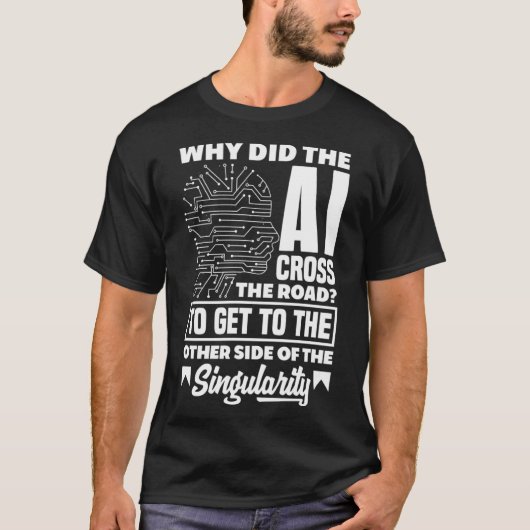 なぜAIは道路計算機科学を横断した Tシャツ (正面)