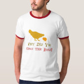 なぜtシャツの道おもしろいを渡ったデザイン tシャツ (正面)