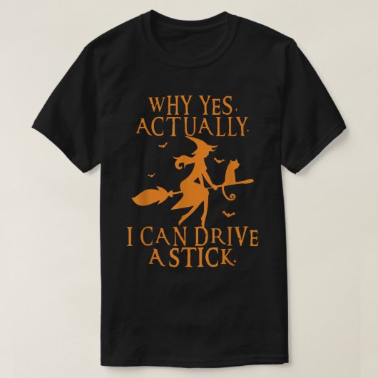 なぜYesが実際に私がスティック・シャツを運転することができるおもしろいか Tシャツ (デザイン正面)