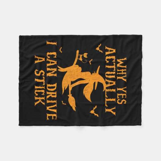 なぜYes実際に私はスティックのハロウィーン202を駆動することができる フリースブランケット (正面(横))