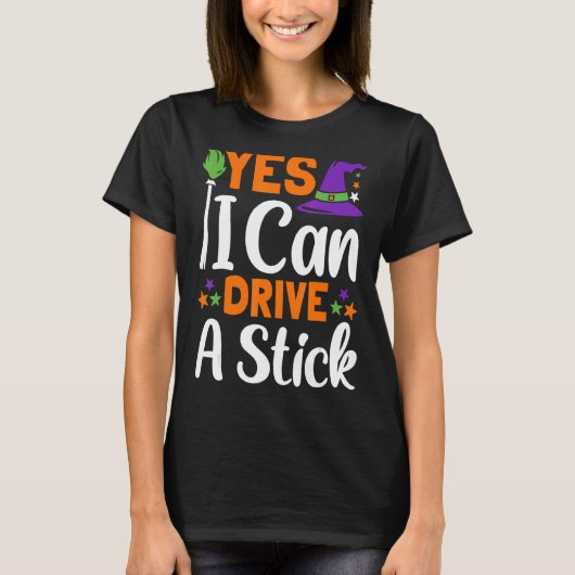 なぜYes棒を運転できる!大釜と魔女 Tシャツ (正面)