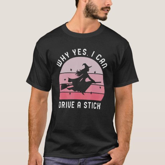 なぜYes棒を運転できる!大釜と魔女 Tシャツ (正面)