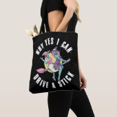 なぜYes私はスティックの魔女のギフトおもしろいを駆動できる トートバッグ (クローズアップ)