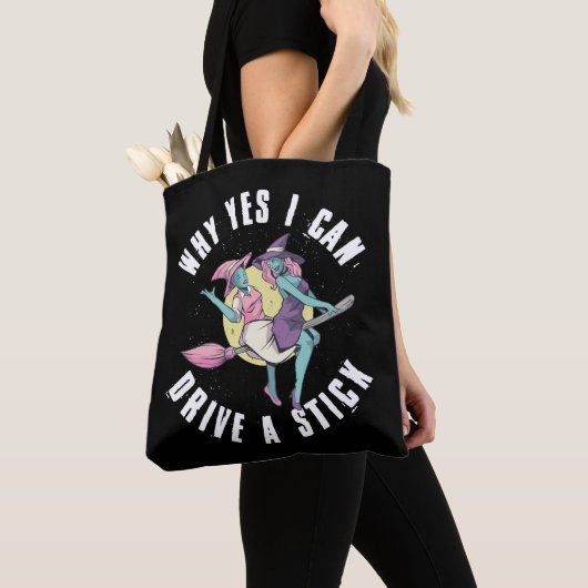 なぜYes私はスティックの魔女のギフトおもしろいを駆動できる トートバッグ (クローズアップ)