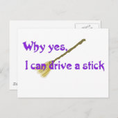 なぜyes、私はスティックを駆動することができる ポストカード (正面/裏面)