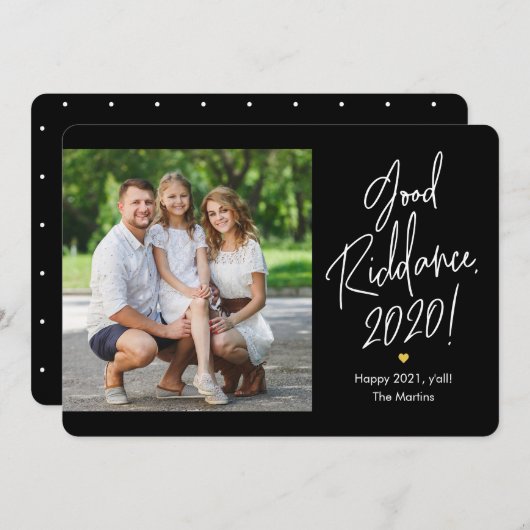 なぞなぞおめでとう新年の写真カード シーズンカード (正面/裏面)