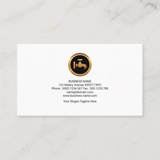 なだめるようで澄んな青海原の供給の波の鉛管工 名刺 (裏面)