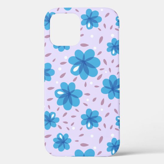 なだらかな青い花柄 Case-Mate iPhoneケース (裏面)
