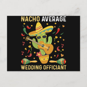 なちょう平均的な結婚式の司式者メキシコのパーティー ポストカード