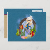 なにか怪しげな人魚のひとつの絵画 ポストカード (正面/裏面)