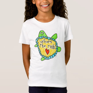 "なにがそんなに急ぎ?" カメ Tシャツ