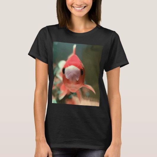 なにを見ているの金魚 Tシャツ (正面)