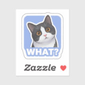 なに?かわいい猫ステッカー - 困った猫のミーム シール (シート)