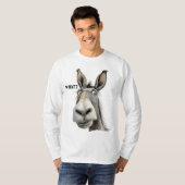 なに？と困惑するロバ Tシャツ (正面フル)