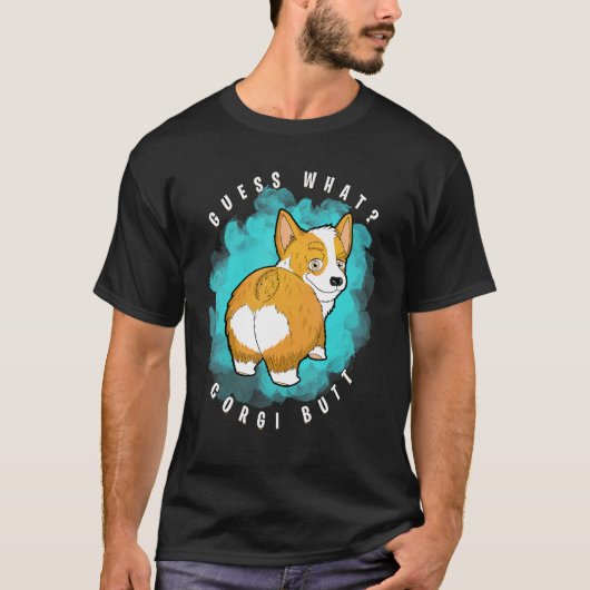 なに?コーギーのお尻 コーギー Tシャツ (正面)