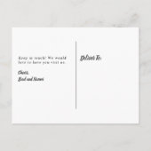 なびくおもしろいペリカンの動き航海の発表 ポストカード (裏面)