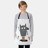 なびくおもしろい怪物 エプロン (着用した状態)