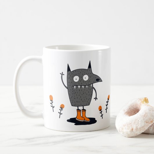 なびくおもしろい怪物 コーヒーマグカップ (ドーナツ)