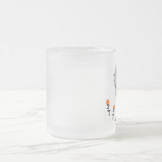 なびくおもしろい怪物 フロストグラスマグカップ (中央)