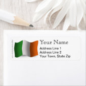 なびくアイルランド国旗 ラベル (インサイチュ)