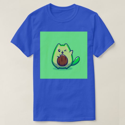 なびくアボカド動物 Tシャツ (デザイン正面)