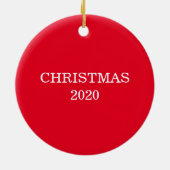 なびくアメリカ国旗のクリスマスホリデーオーナメント セラミックオーナメント (裏面)