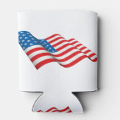 なびくアメリカ国旗 缶クーラー (裏面)