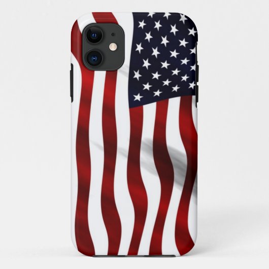 なびくアメリカ国旗 Case-Mate iPhoneケース (裏面)