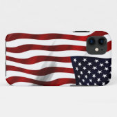なびくアメリカ国旗 Case-Mate iPhoneケース (裏面(横))