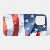 なびくアメリカ国旗 iPhoneケース (裏面横)
